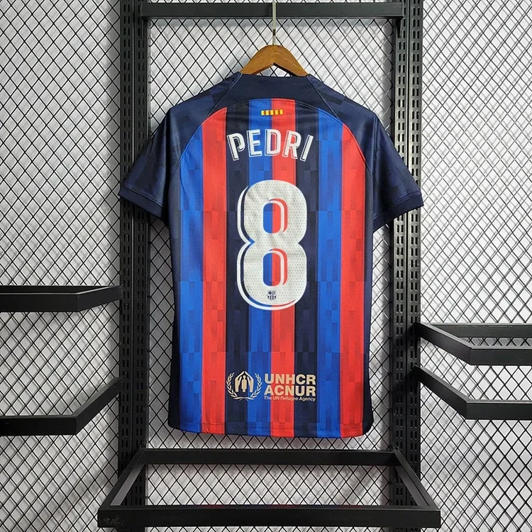 2022-23 Barcelona Home LEWANDOWSKI O.DEMBELE PEDRI PATRI JORDI ALBA Football jersey