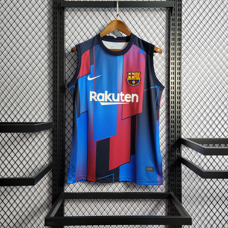 Retro  2021-22 Barcelona Training Vest  PEDRI PIQUE DEMBELE MEMPHIS F.DE JONG