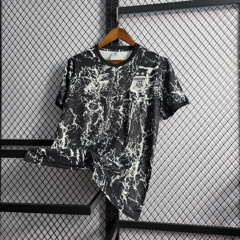 2022 Argentina black and white pre-match training suit