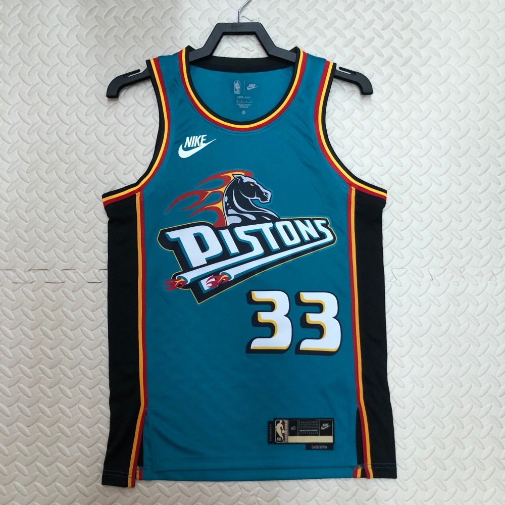 23 Season Detroit Pistons MN Retro 33 Hill