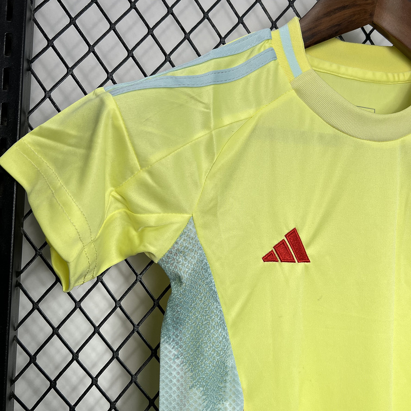 Spain 2024-25 Euro Away Kids Kit Jersey