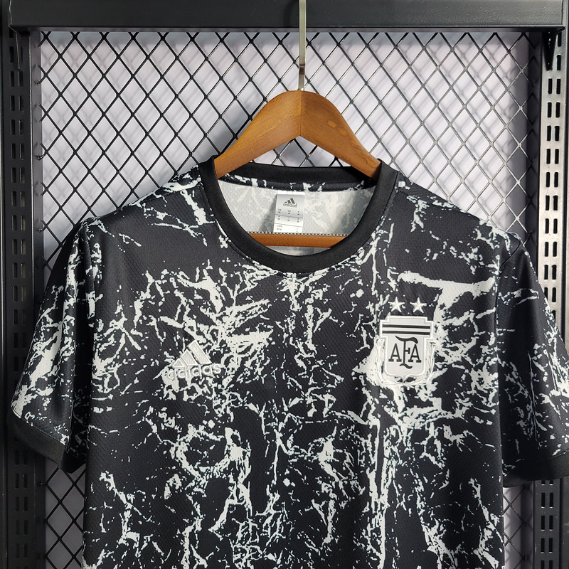 2022 Argentina black and white pre-match training suit