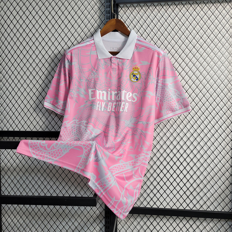 2023-24 Real Madrid Dragon Pink  VALVERDE MODRIC VINI JR. BELLINGHAM CARVAJAL Football jersey