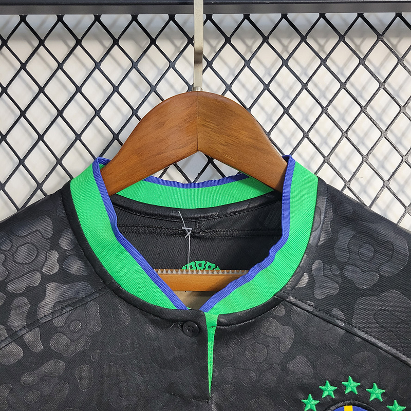 2022-23 Brazil women's black leopard national team  VINI JP PAPHINHA CUNHA NAYMAR JR L.PAQUETA Football jersey