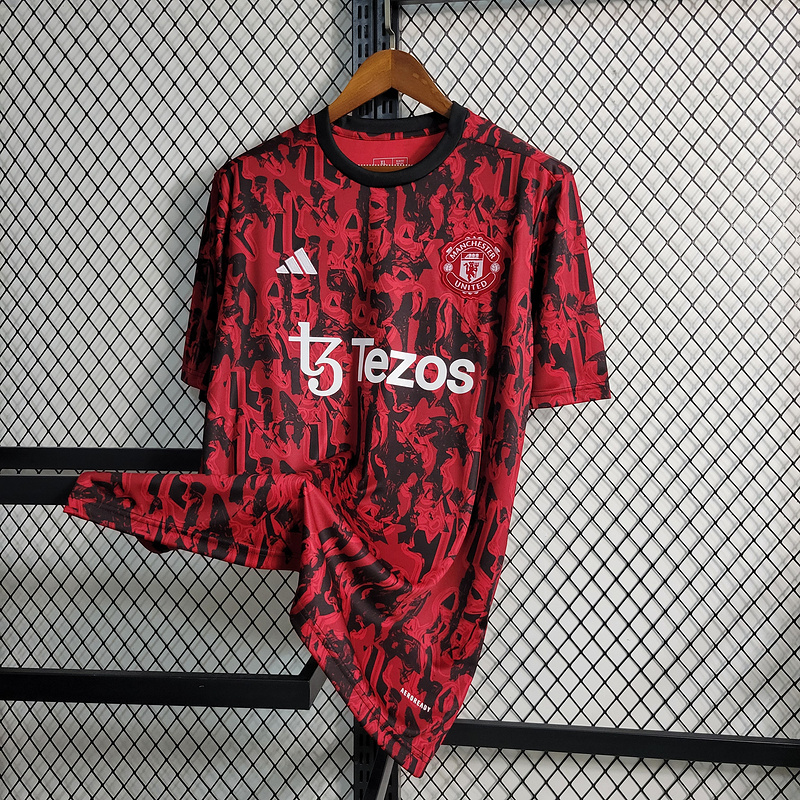 2023-24 Manchester United Red Black Training Suit