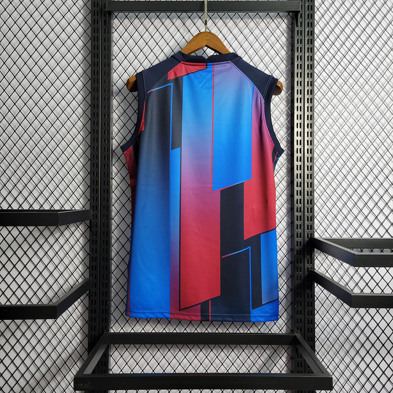 Retro  2021-22 Barcelona Training Vest  PEDRI PIQUE DEMBELE MEMPHIS F.DE JONG