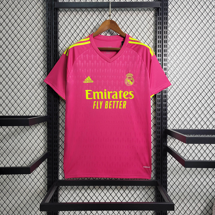 2023-24 Real Madrid Goalkeeper Pink  VALVERDE MODRIC VINI JR. BELLINGHAM CARVAJAL Football jersey