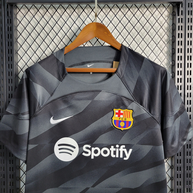 2023-24 Barcelona Black Goalkeeper  TER STEGEN I?AKI PE?A Football jersey