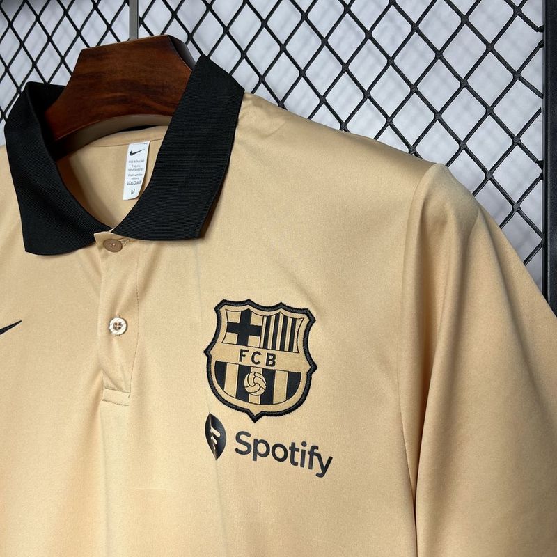 2024-25 Barcelona Polo Khaki Football jersey