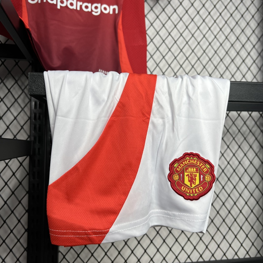 2024-25 Manchester United Home Kids Kit