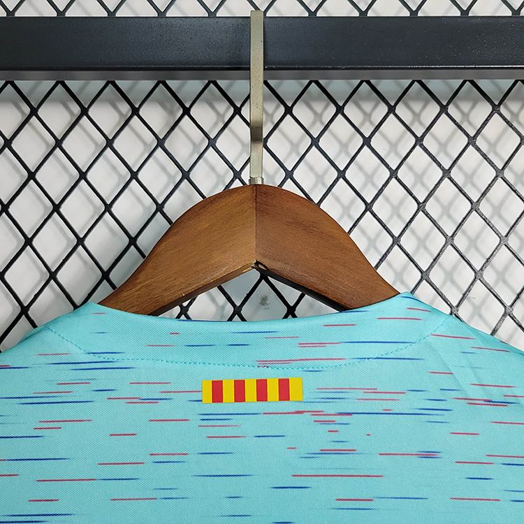 2023-24 Kids Barcelona 2 Away Game  GAVI LEWANDOWSKI F. DE JONG PEDRI FERMíN Football jersey