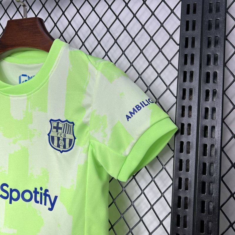 24-25 kids Barcelona 4 away GAVI LEWANDOWSKI F. DE JONG PEDRI FERMíN Football jersey