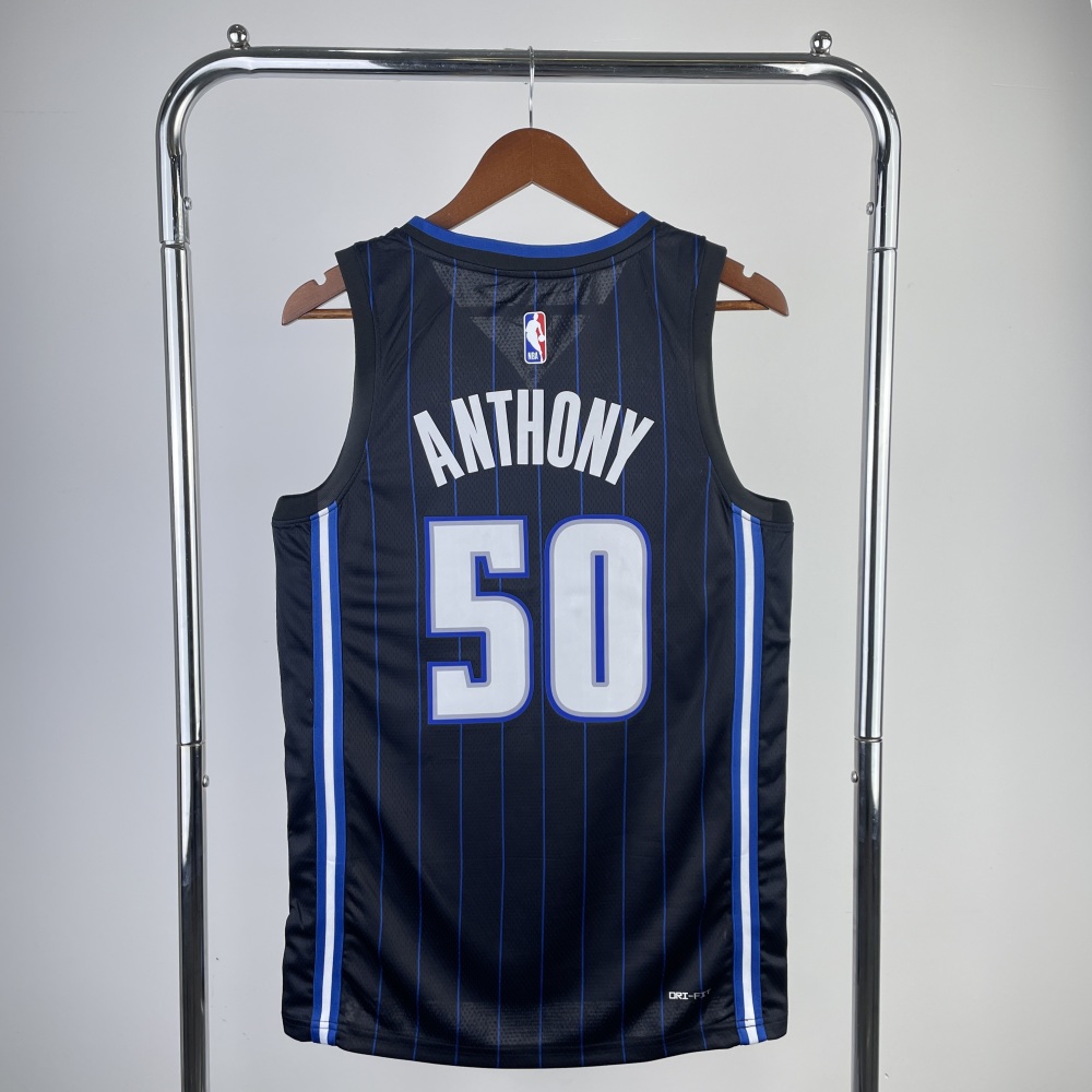 23 Season Orlando Magic Black Stripes 50 Anthony