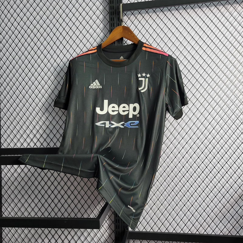 2021-22 Juventus Black Away Cuadrado Chiesa Vlahovi? Morata Dybala Football jersey