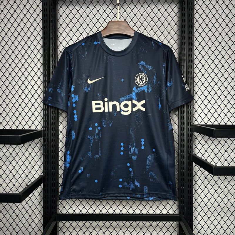 2024-25 Chelsea Dark blue Pre-match training Football jersey