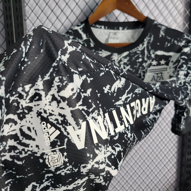 2022 Argentina black and white pre-match training suit