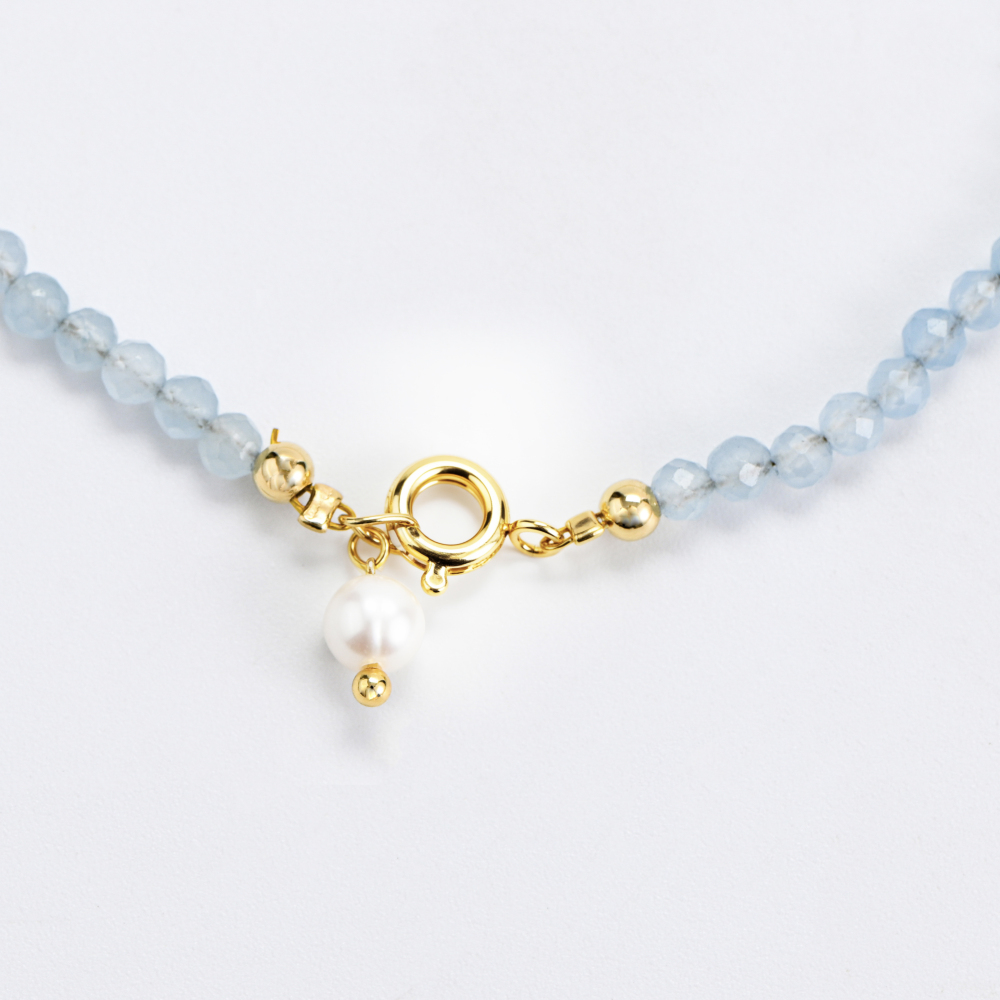 海蓝宝珍珠手链