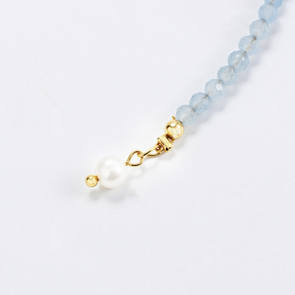 海蓝宝珍珠手链