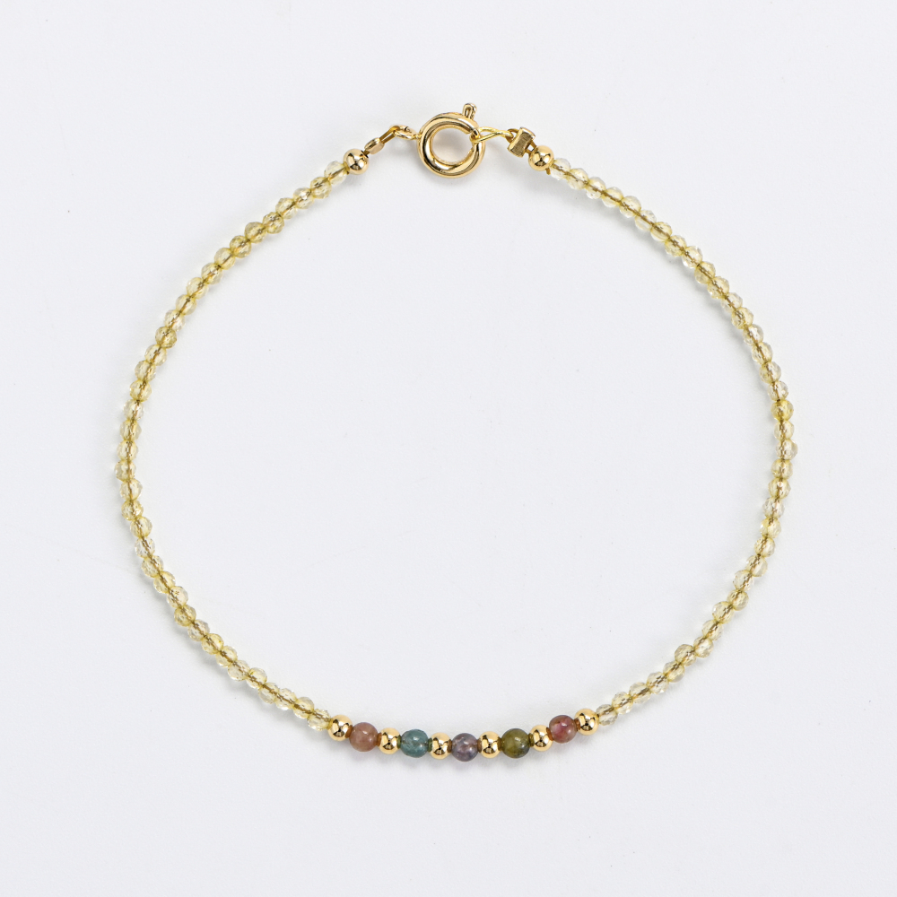 天然黄水晶+天然碧玺