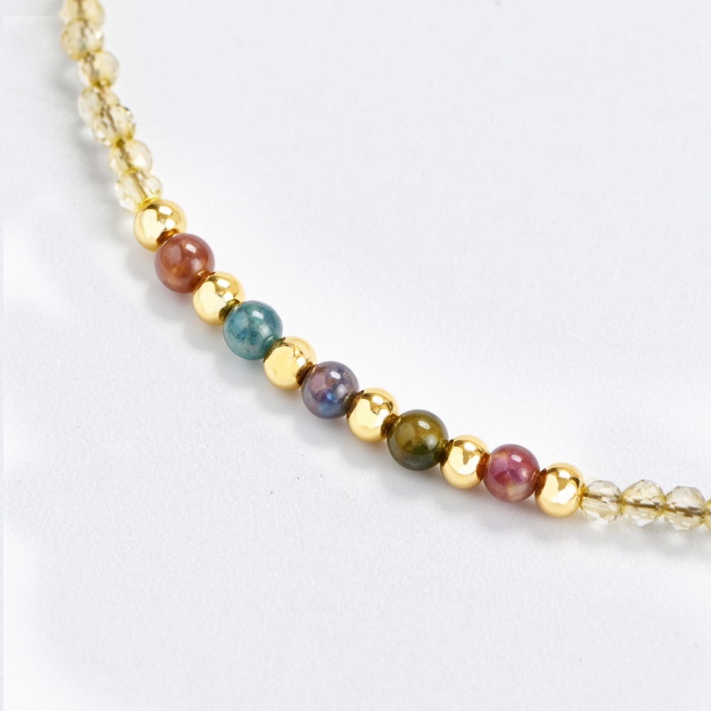 天然黄水晶+天然碧玺