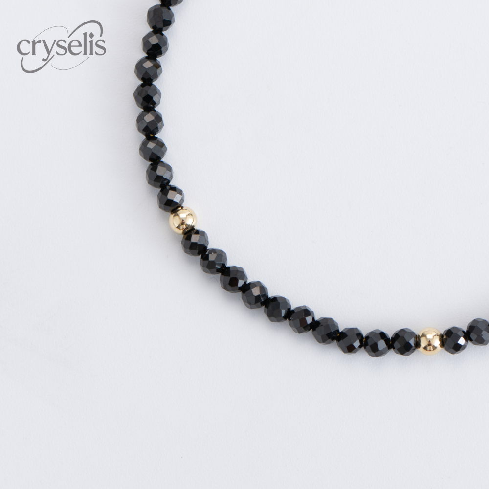 Faceted Black Spinel Bracelet