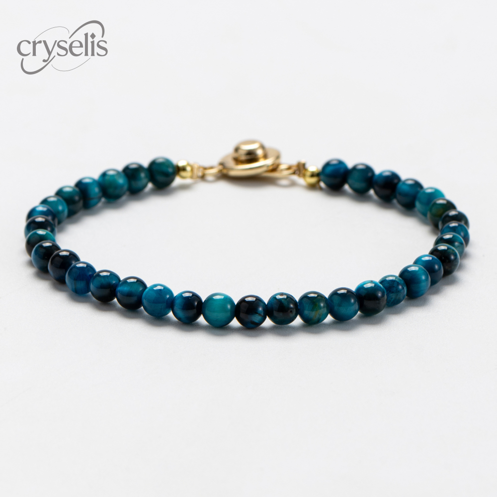 Natural Blue Tiger's Eye Bracelet