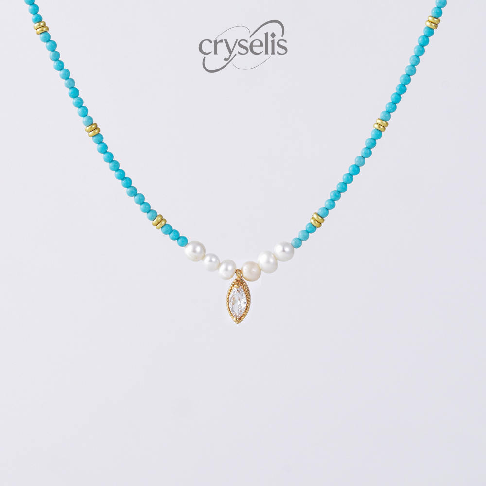 Turquoise Eye-Shaped Necklace