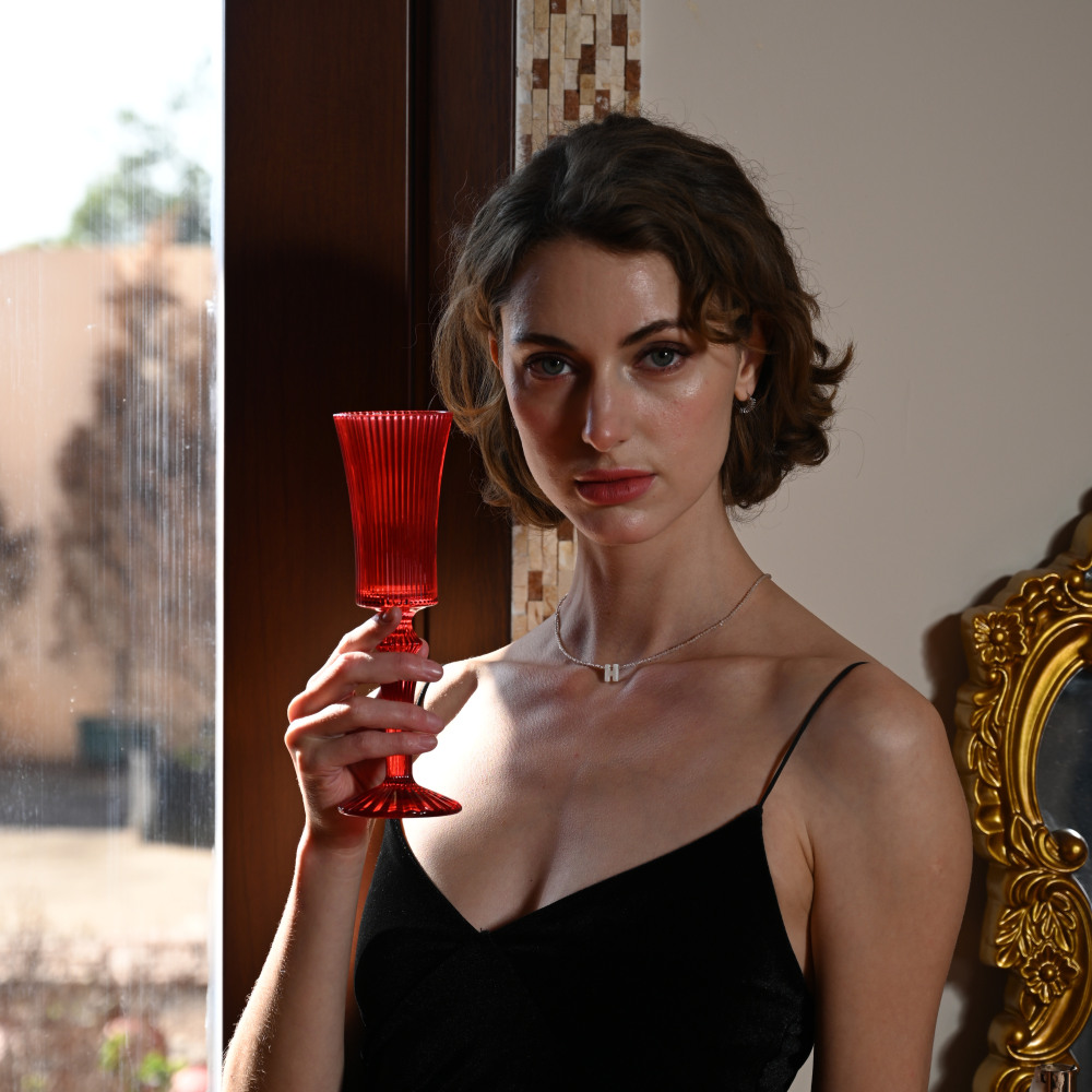 Cryselis Custom Initial - Zircon Shell Necklace