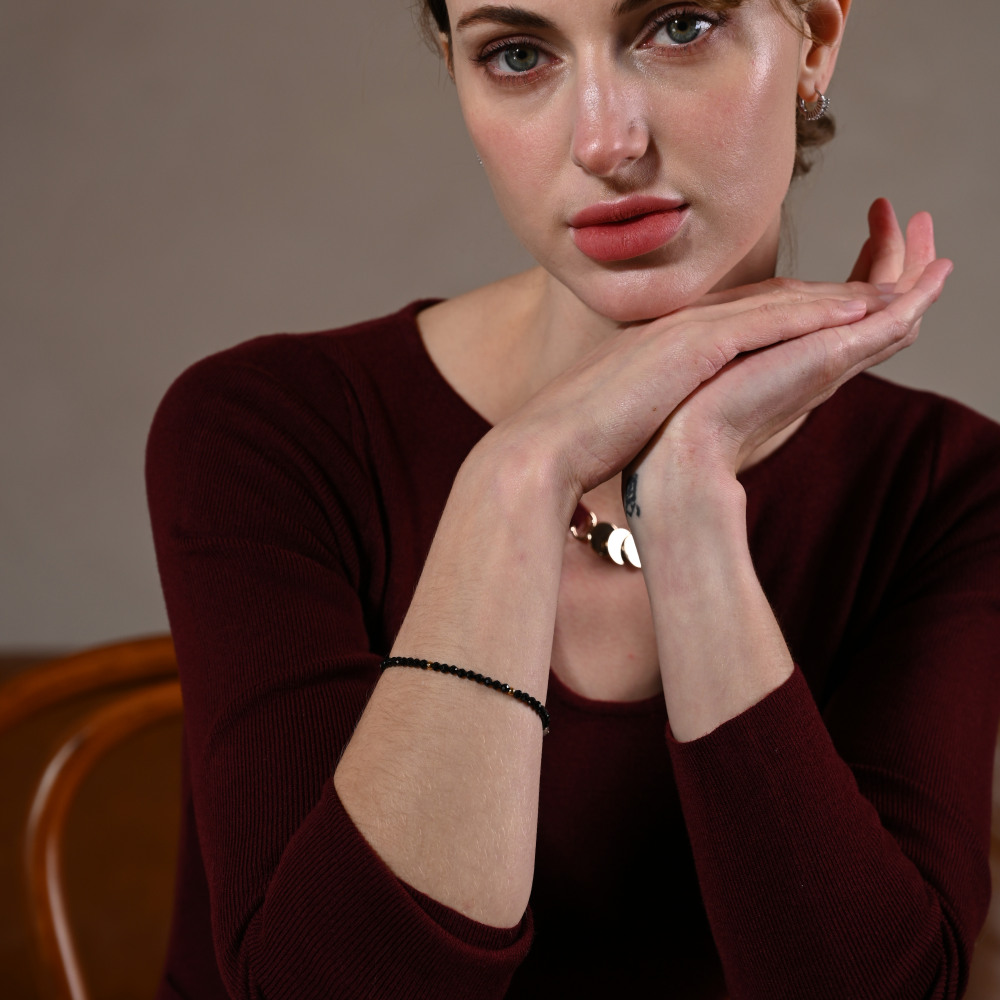 Faceted Black Spinel Bracelet