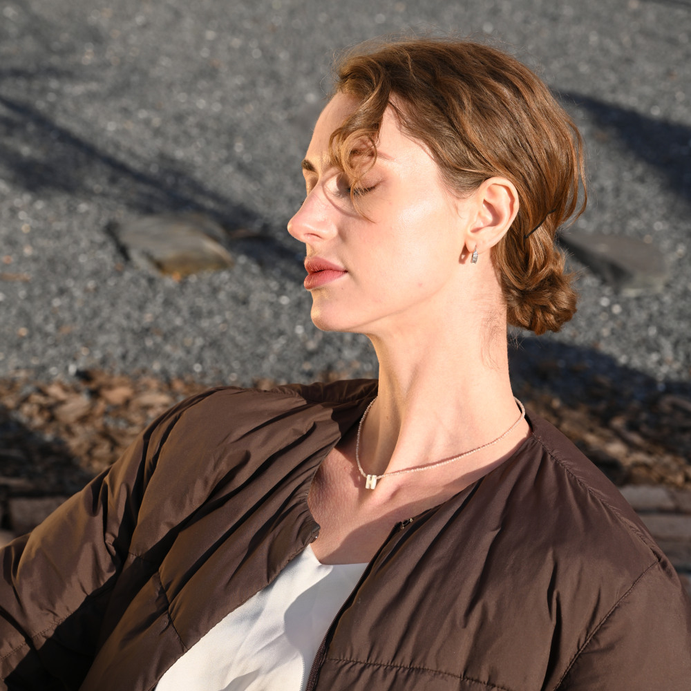 Cryselis Custom Initial - Zircon Shell Necklace