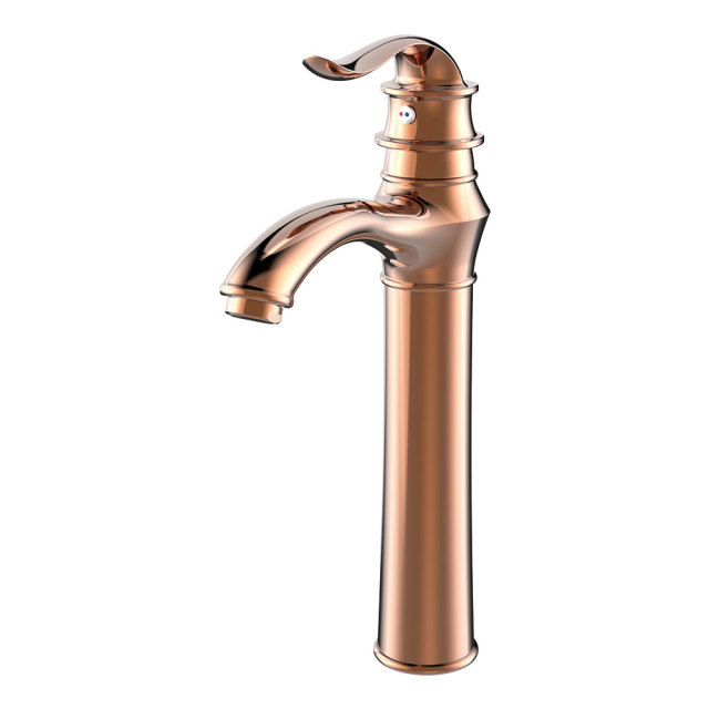 M12003 Vintage Tall Vessel Faucet: Ornate Design with Multi-Finish Charm
