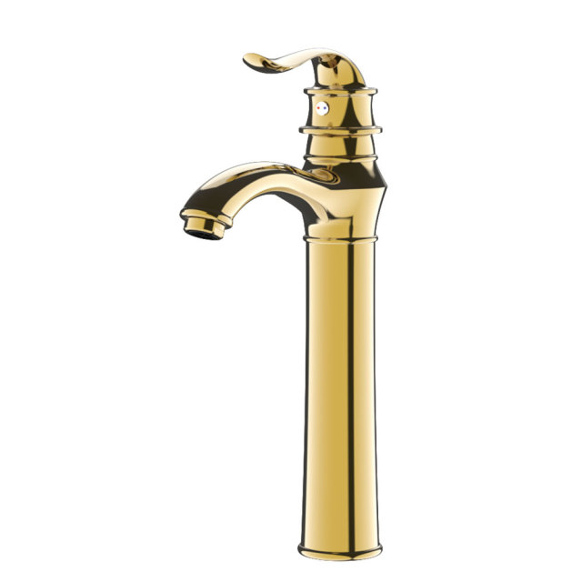 M12003 Vintage Tall Vessel Faucet: Ornate Design with Multi-Finish Charm