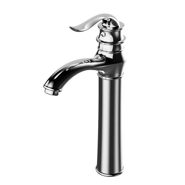 M12003 Vintage Tall Vessel Faucet: Ornate Design with Multi-Finish Charm