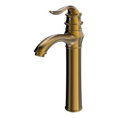 M12003 Vintage Tall Vessel Faucet: Ornate Design with Multi-Finish Charm