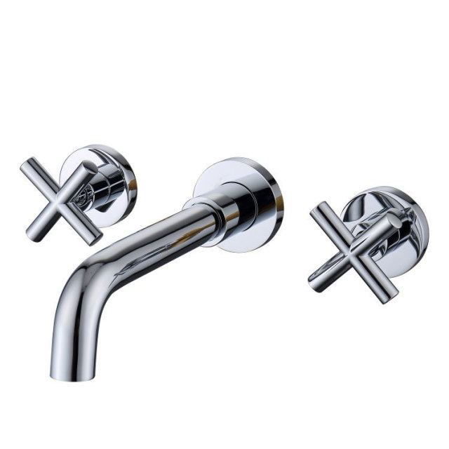 YL-103 Three-Component Wall-Mounted Faucet: Cross-Handle Design for Timeless Charm