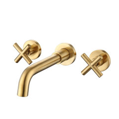 YL-103 Three-Component Wall-Mounted Faucet: Cross-Handle Design for Timeless Charm