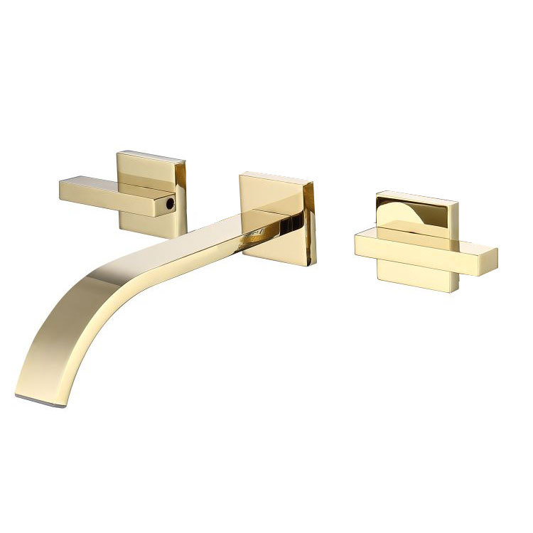 YL-105 Three-Component Wall-Mounted Faucet: Curved Design for Modern Sophistication
