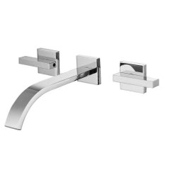 YL-105 Three-Component Wall-Mounted Faucet: Curved Design for Modern Sophistication