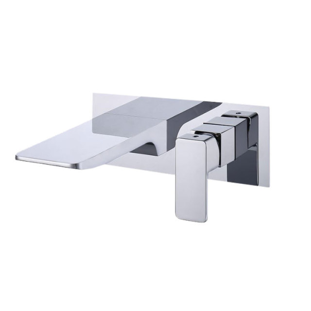 YL-111 Wall-Mounted Vessel Faucet: Sleek Flat-Spout Design for Elegant Spaces