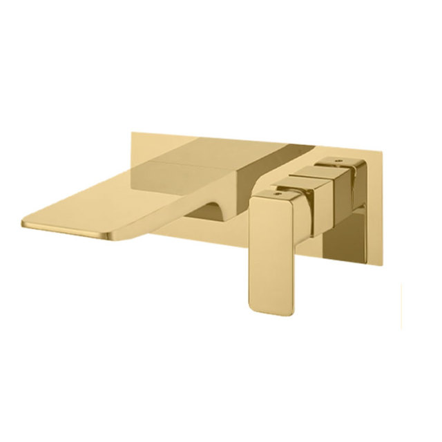 YL-111 Wall-Mounted Vessel Faucet: Sleek Flat-Spout Design for Elegant Spaces