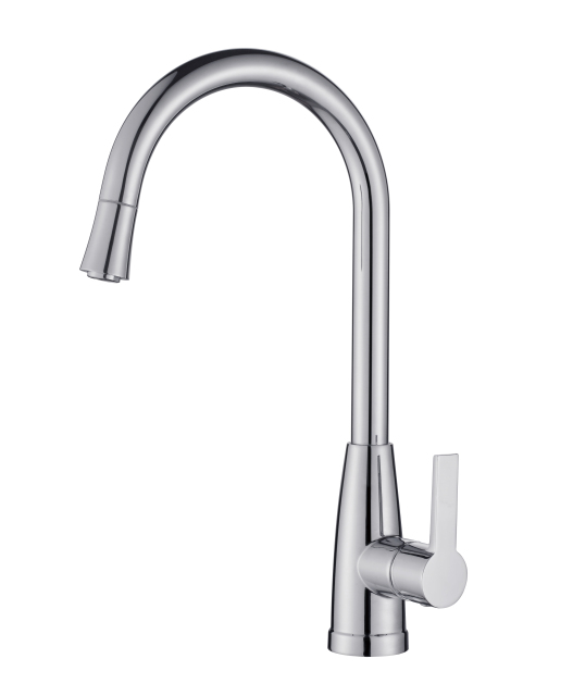 YH-W018 High-Arc Kitchen Faucet: Polished Chrome Design for Effortless Kitchen Use