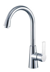 YH-W010-A High-Arc Kitchen Faucet: Polished Chrome Design for Sleek Kitchen Practicality