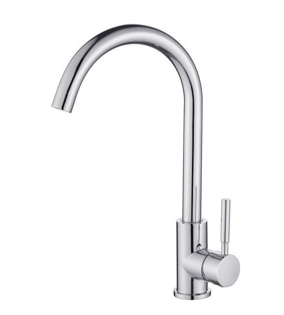 YH-W027 High-Arc Kitchen Faucet: Sleek Chrome Design for Effortless Kitchen Use