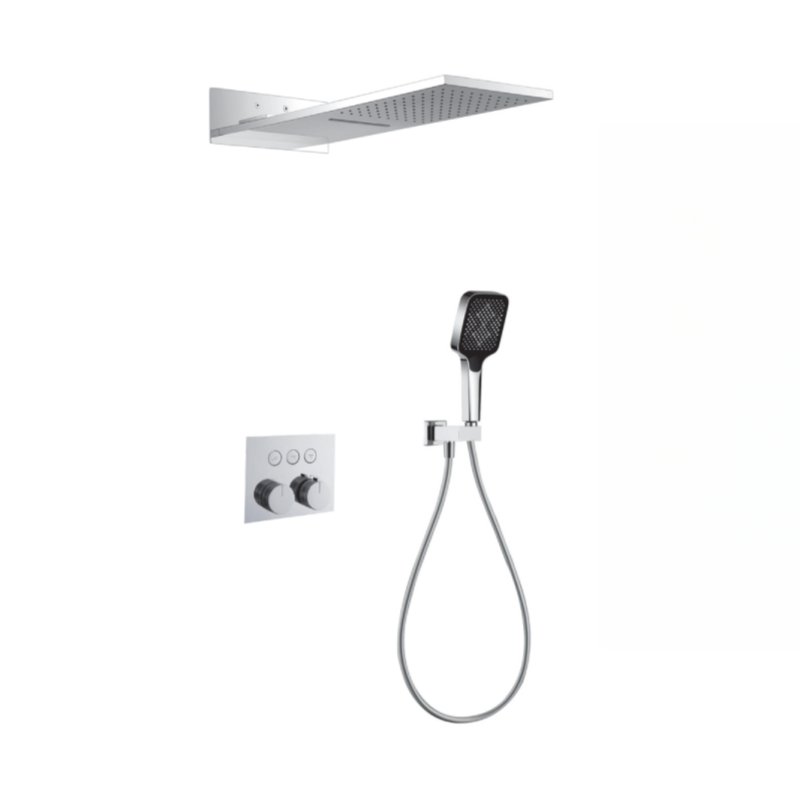 FJ-9A8005 Wall - Mounted Shower System: Geometric Precision for a Sleek Bathroom Upgrade