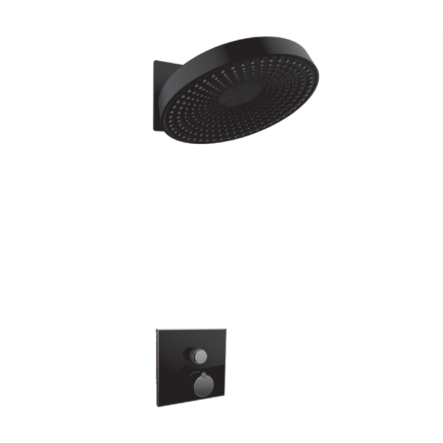 FJ-9A8026 Wall - Mounted Shower System: Round - Square Contrast for Modern Bathroom Luxury
