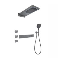 FJ-9A8006-1 Wall - Mounted Shower System: Ultimate Square Design for a Luxurious Bathroom Sanctuary