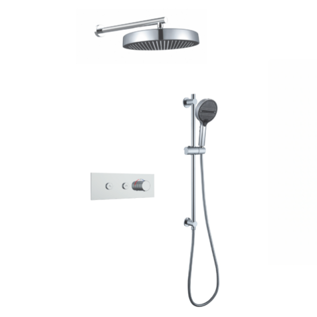 FJ - 9A8031 - 5 Wall - Mounted Shower System: Round Design for a Luxurious and Versatile Bathroom Experience
