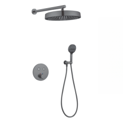 FJ-9A8030-3 Wall - Mounted Shower System: Round Elegance for a Refined Shower Experience