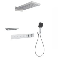 FJ-9A8006-3 Wall - Mounted Shower System: Bold Squares for a Cutting - Edge Bathroom Experience