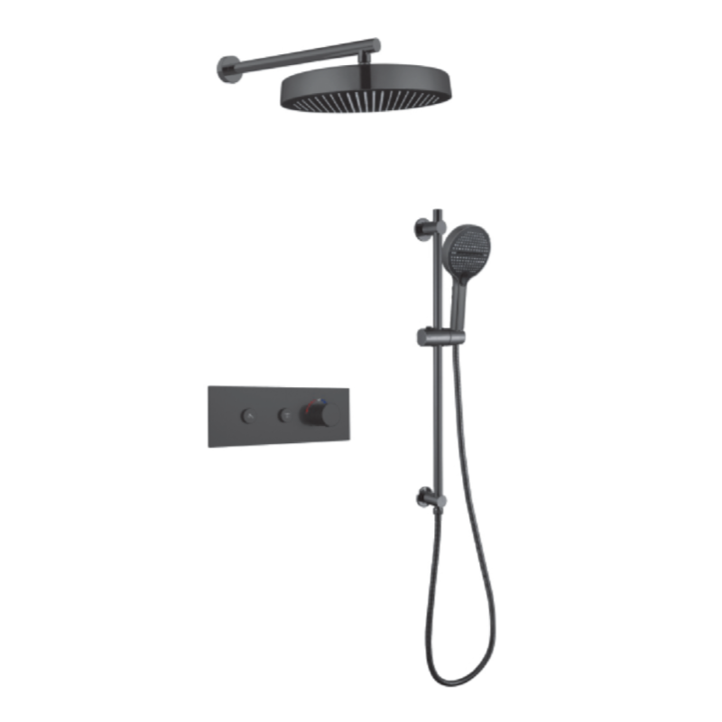 FJ - 9A8031 - 5 Wall - Mounted Shower System: Round Design for a Luxurious and Versatile Bathroom Experience